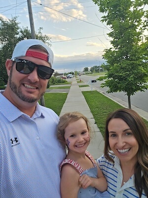 Brad Lois with family enjoying Burlington community life